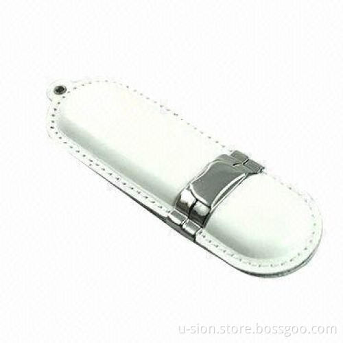 Leather USB Pen/Disk/Flash Drive, 5 to 8Mbps Writing Speed